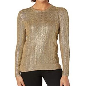 NWT Polo Ralph Lauren Metallic Sweater